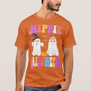 Camiseta Ghost Costume Retro Groovy Spooky Season Hippie Ha