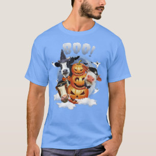 Camiseta Ghost Cow Moo I Mean Boo Pumpkin Moon Halloween Fa