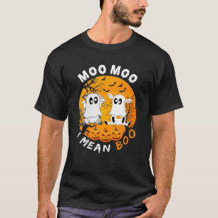 Camiseta Ghost Cow Moo Me Refiero A Boo Calabaza Luna Hallo