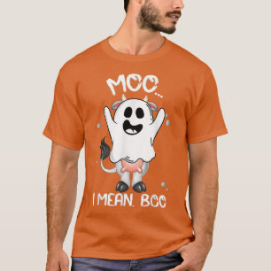 Camiseta Ghost Cow Moo Me Refiero A Boo Gracioso Calabaza H