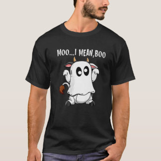 Camiseta Ghost Cow Moo Me Refiero A Boo Gracioso Salón De A
