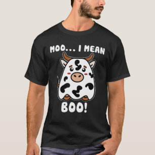 Camiseta Ghost Cow Moo Me Refiero A Boo Halloween, Kawaii C