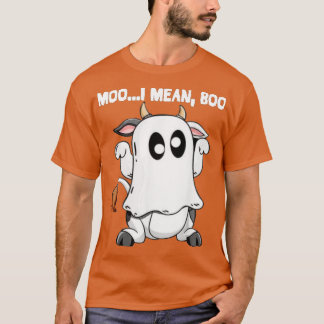 Camiseta Ghost Cow Moo Me Refiero A Boo Pumpkin Moon Hallow