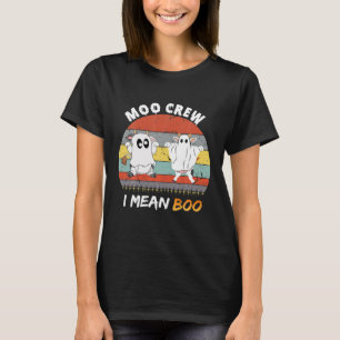 Camiseta Ghost Cow Moo Me Refiero A Boo Pumpkin Moon Hallow