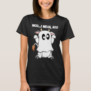 Camiseta Ghost Cow Moo Me Refiero A Boo Pumpkin Moon Hallow