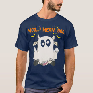 Camiseta Ghost Cow Moo Me Refiero A Boo Spooky Pumpkin Funn