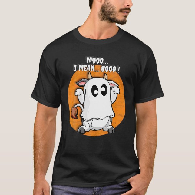 Camiseta Ghost Cow Moo Me Refiero A La Calabaza De Boo (Anverso)