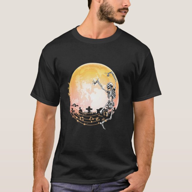 Camiseta Ghost Dancing Witch Skeletal in a Graveyard (Anverso)