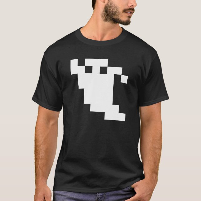 Camiseta Ghost de 8 bits de píxeles (Anverso)