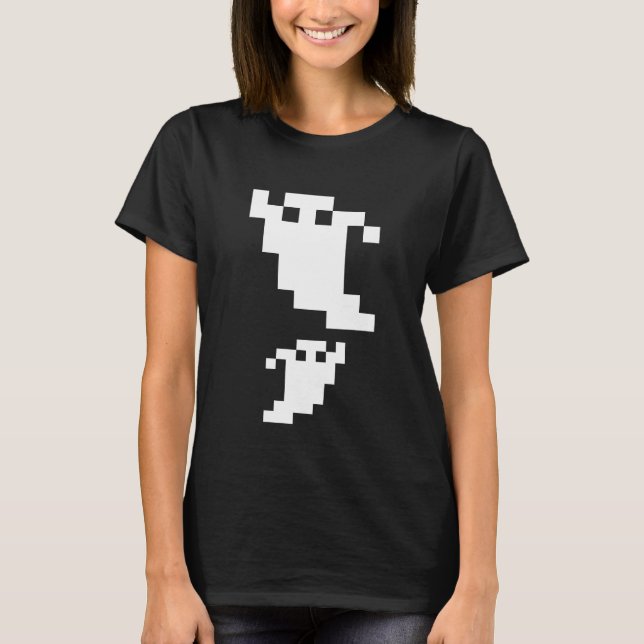 Camiseta Ghost de 8 bits de píxeles (Anverso)