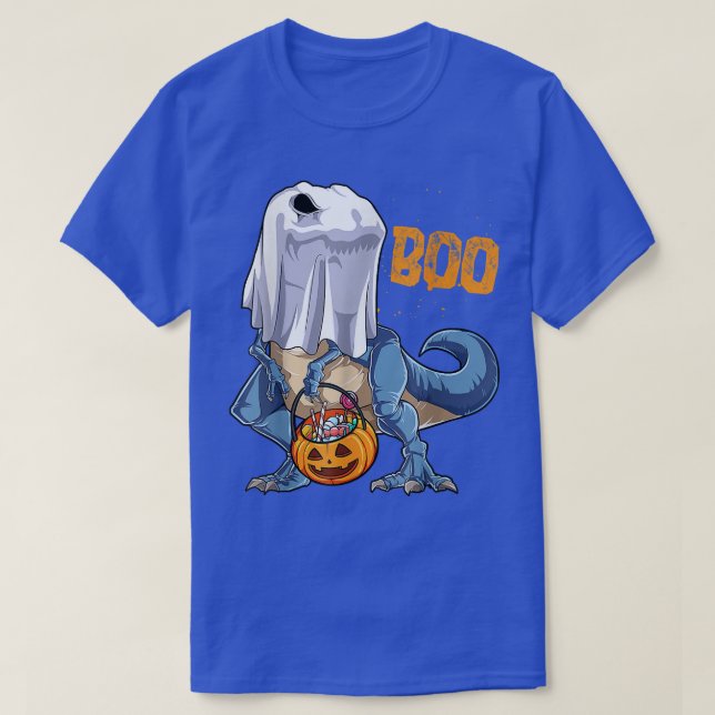 Camiseta Ghost Dinosaur T Re Funny Boo Halloween Halloween  (Diseño del anverso)