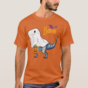 Camiseta Ghost Dinosaur T rex Funny Boo Halloween Boys Men 