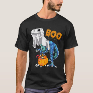 Camiseta Ghost Dinosaur T Rex Funny Boo Halloween Halloween