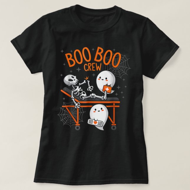 Camiseta Ghost Doctor Paramedic EMT Nurse Halloween Boo Boo (Diseño del anverso)