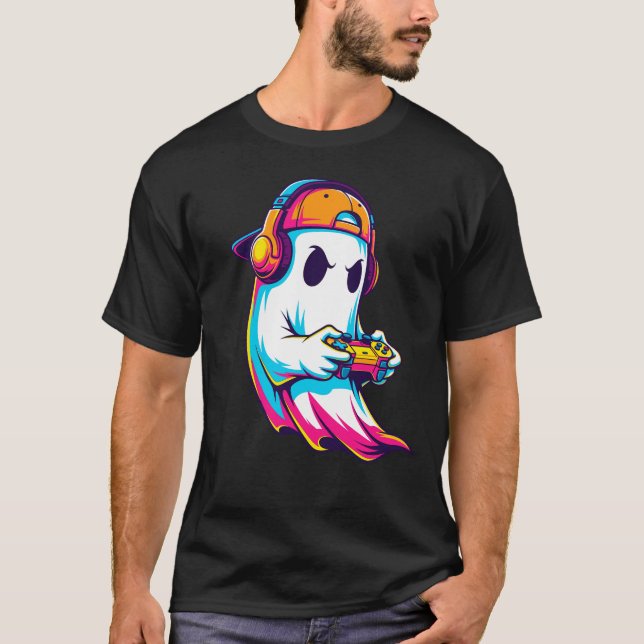 Camiseta Ghost Gamer de Guay Halloween (Anverso)