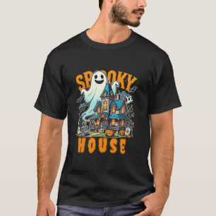Camiseta Ghost Haunted House Midnight Spooky Ghost Vintage