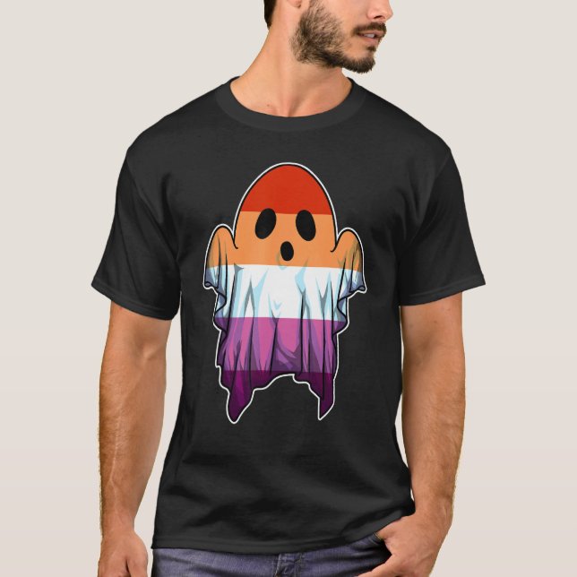 Camiseta Ghost Lgbt Lgbt Halloween Ghost Lgbtq Lesb (Anverso)