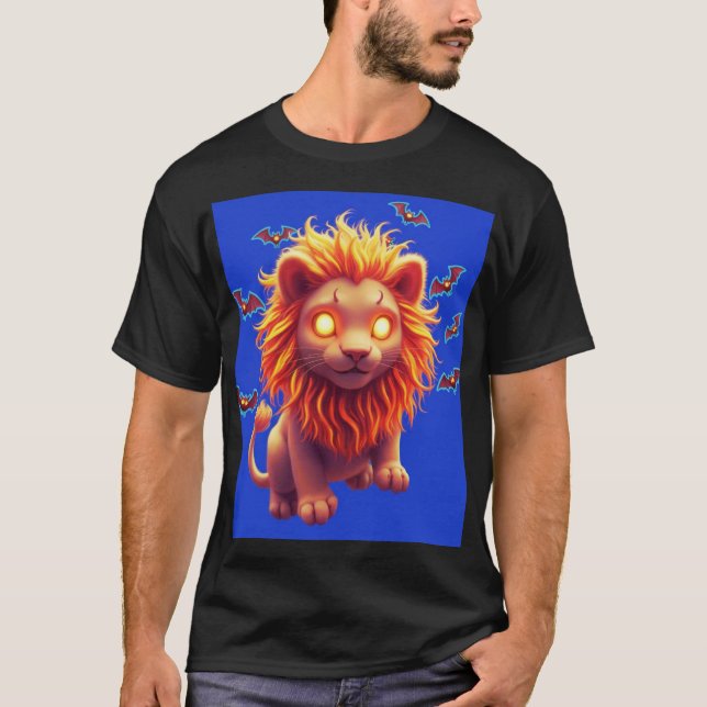 Camiseta Ghost Lion Halloween T-Shirt for Spooky Animal lov (Anverso)