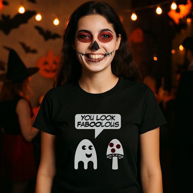 Camiseta Ghost Meets Mushroom Funny Halloween (Subido por el creador)
