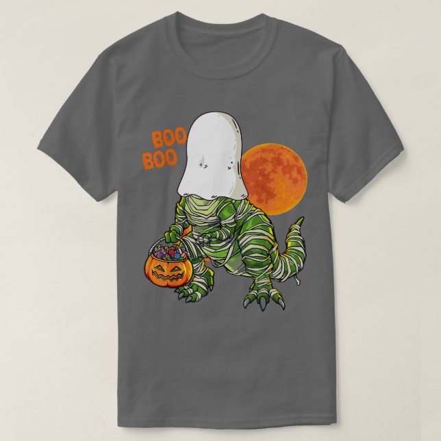 Camiseta Ghost Mummy Dinosaur Pumpkin Funny Boo Halloween B (Diseño del anverso)