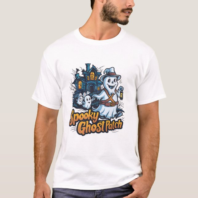Camiseta Ghost Patch Funny Halloween (Anverso)