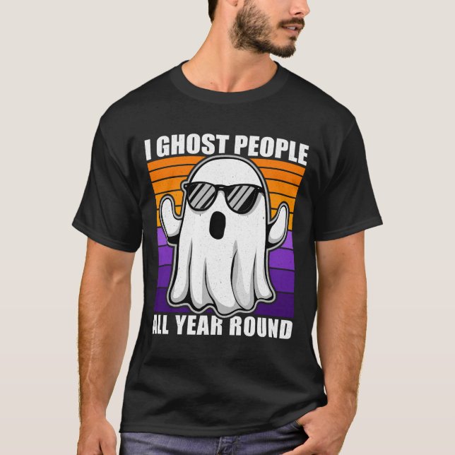 Camiseta Ghost People Todo El Año Cita De Halloween (Anverso)