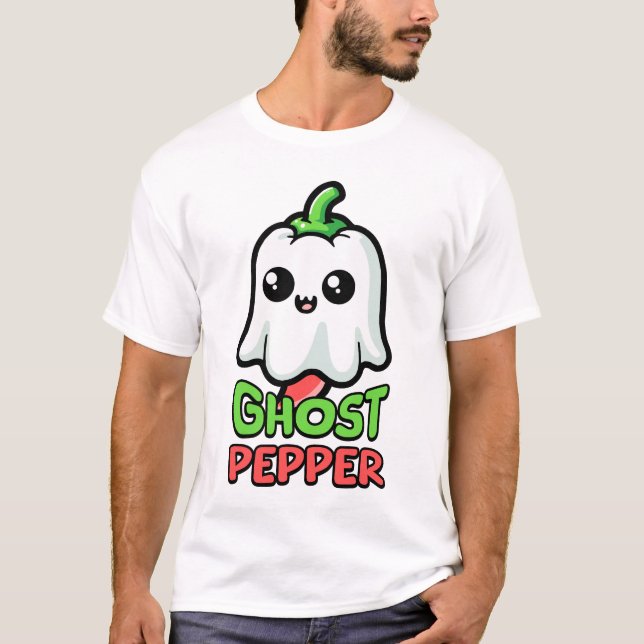 Camiseta ¡Ghost Pepper! ¡Un pimiento caliente! (Anverso)