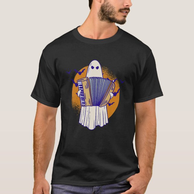 Camiseta Ghost Playing Accordion - Accordionist Accordion P (Anverso)
