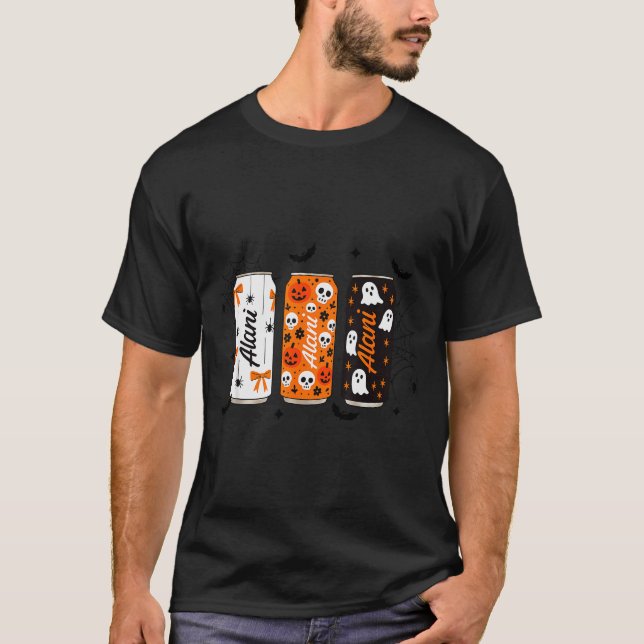 Camiseta Ghost Pumpkin Sce Funny Halloween Energy Drink Can (Anverso)