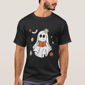 Camiseta Ghost Reading Book Halloween Costume Teacher Libra