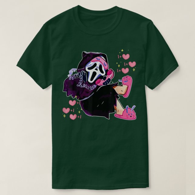Camiseta Ghost Scream Calling Halloween Funny Face 3043 (Diseño del anverso)