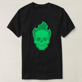 Camiseta Ghost Skull Graphic T-Shirt – Halloween Neon Skull