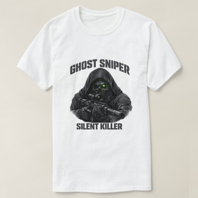 Camiseta Ghost Sniper Silent Killer Tactical T-Shirt (Diseño del anverso)