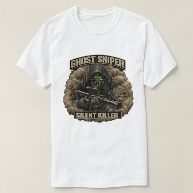 Camiseta Ghost Sniper Silent Killer Tactical T-Shirt (Diseño del anverso)