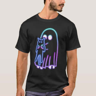 CAMISETA GHOST TOME CAT NEON HALLOWEEN
