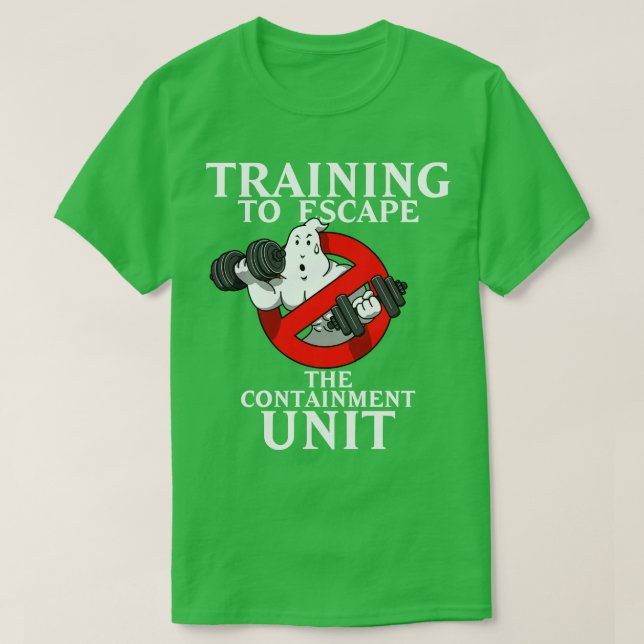 Camiseta Ghost Training Meme de entrenamiento de gimnasio r (Diseño del anverso)