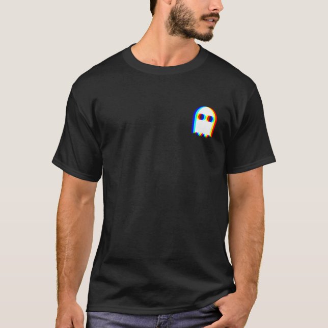 Camiseta Ghost Trippy Vaporwave Costuma Halloween Techno ED (Anverso)