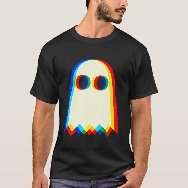 Camiseta Ghost Trippy Vaporwave, Estilo Rave de Fe (Anverso)