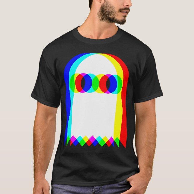 Camiseta Ghost Trippy Vaporwave Halloween Techno Rave Edm (Anverso)
