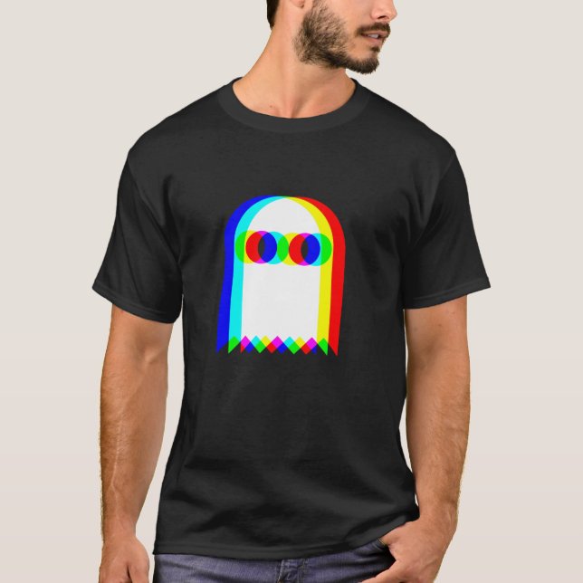 Camiseta Ghost Trippy Vaporwave Halloween Techno Rave EDM M (Anverso)