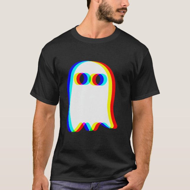 Camiseta Ghost Trippy Vaporwave Halloween Techno Rave EDM M (Anverso)