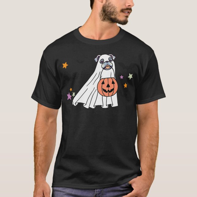 Camiseta Ghost White English Bulldog Boo Dog Lover Hallowee (Anverso)