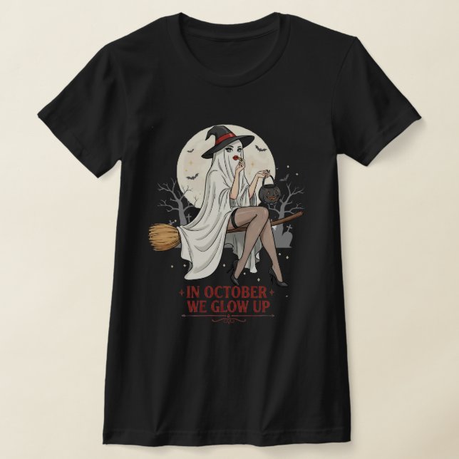 Camiseta Ghost Witch Broom Ride – Halloween  (Distribución)
