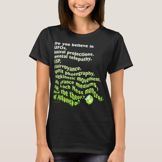 Camiseta Ghostbusters ¿Crees En La Graciosa Película Retro? (Anverso)