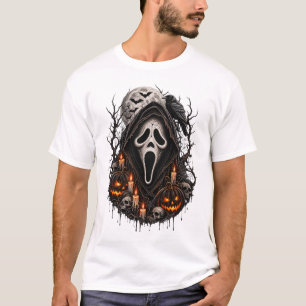 Camiseta Ghostface Halloween, Cráneo Rosa Gótico Horror Y2K