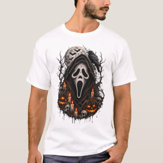 Camiseta Ghostface Halloween, Cráneo Rosa Gótico Horror Y2K