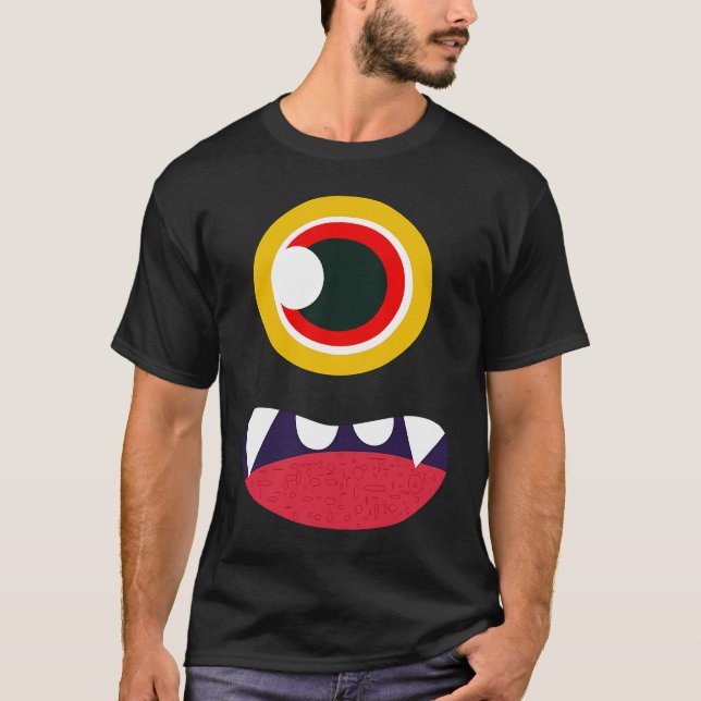 Camiseta Ghostface Monster Stomach Scary Halloween (Anverso)