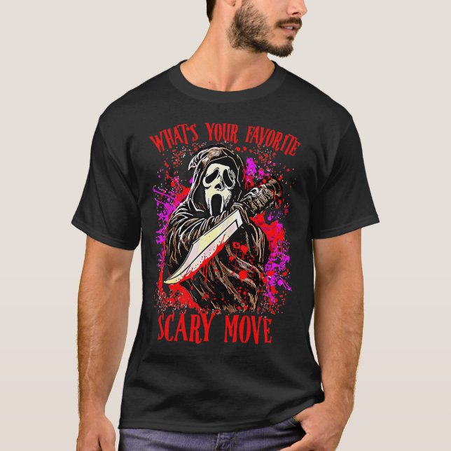 Camiseta Ghostface Scream Halloween What_S Your Favorito Sc (Anverso)