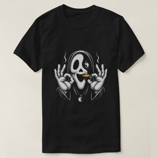 Camiseta Ghostface Zen – Chill in Chaos T-Shirt (Diseño del anverso)