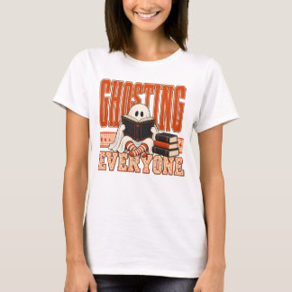 Camiseta Ghosting a Todos Libro Fantasma Lectura Halloween 
